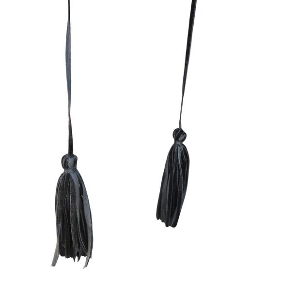 Dalia Womens Sheer Burnout Velvet Whimsigoth Boho Fairy Grunge Witchy L Tassels - Picture 4 of 12